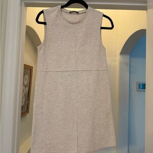 Zara Light Beige Sleeveless Mini Dress